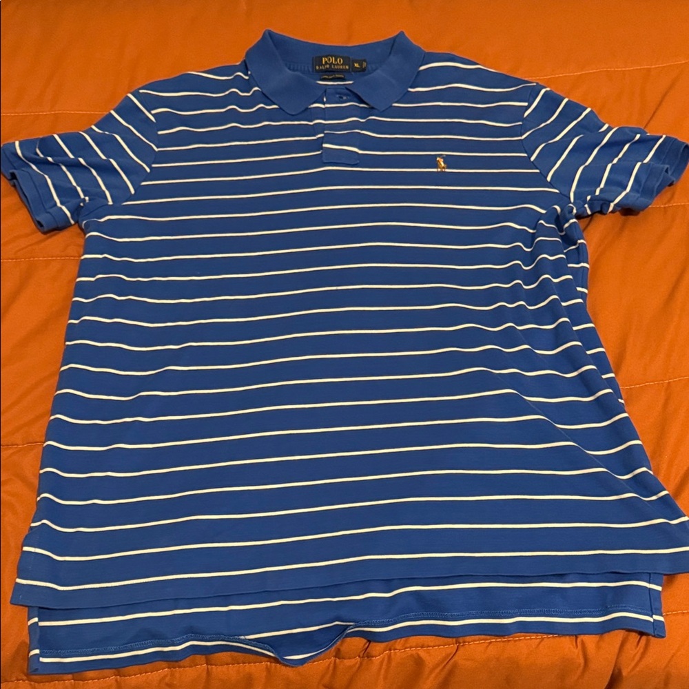 Polo by Ralph Lauren Royal Blue & White Striped Polo